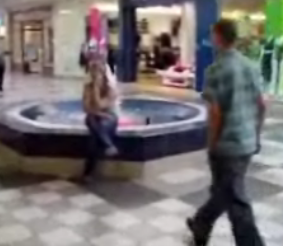 Teenage Flirting At The Mall